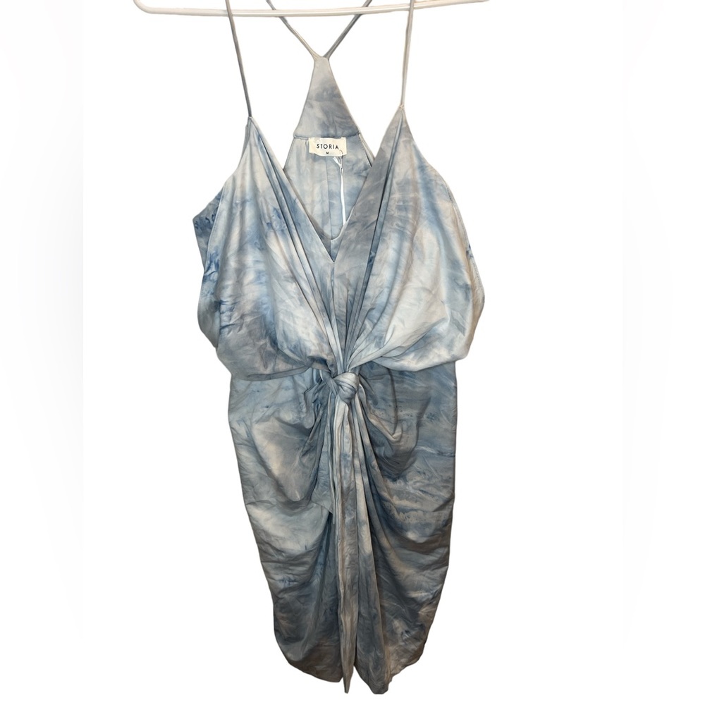 Storia Draped Racerback stretch dress- NWT- women’s size medium